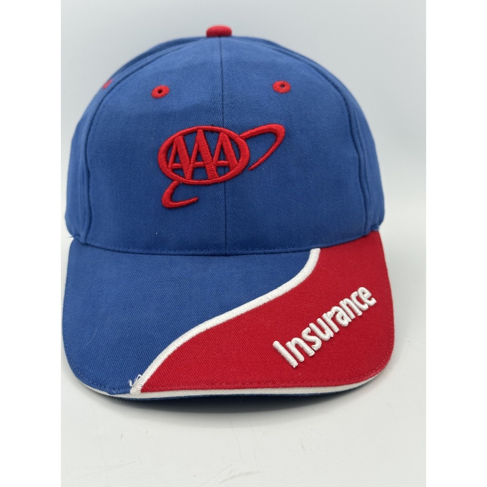 AAA Insurance Hat Cap Blue Red Trucker Racing Rare